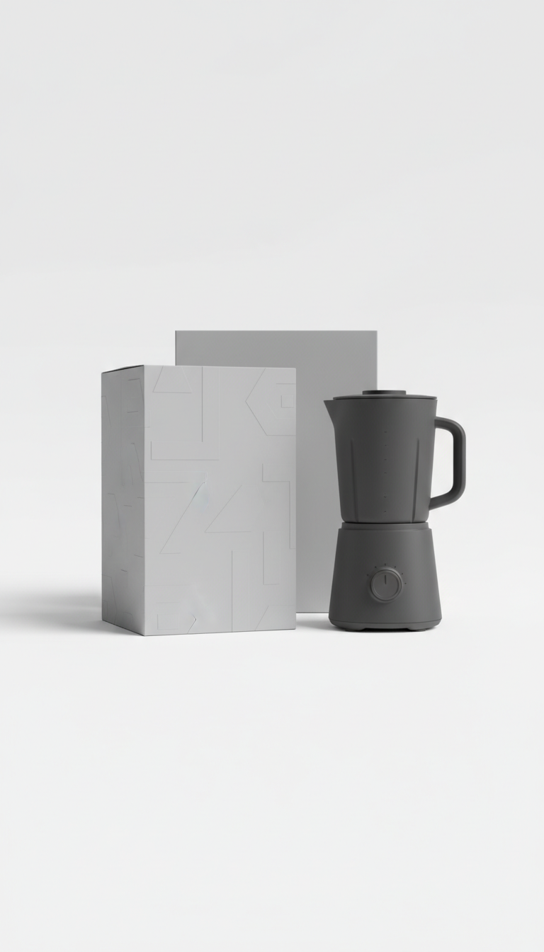 Minimalist Packaging Box With White Accents
